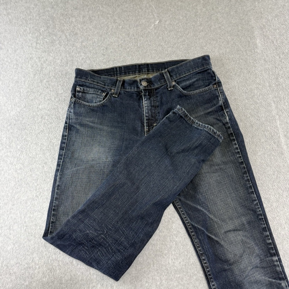 Levis 511 Slim Fit Jeans Mens 33 X 34 Dark Wash Stretch Indigo Blue Denim